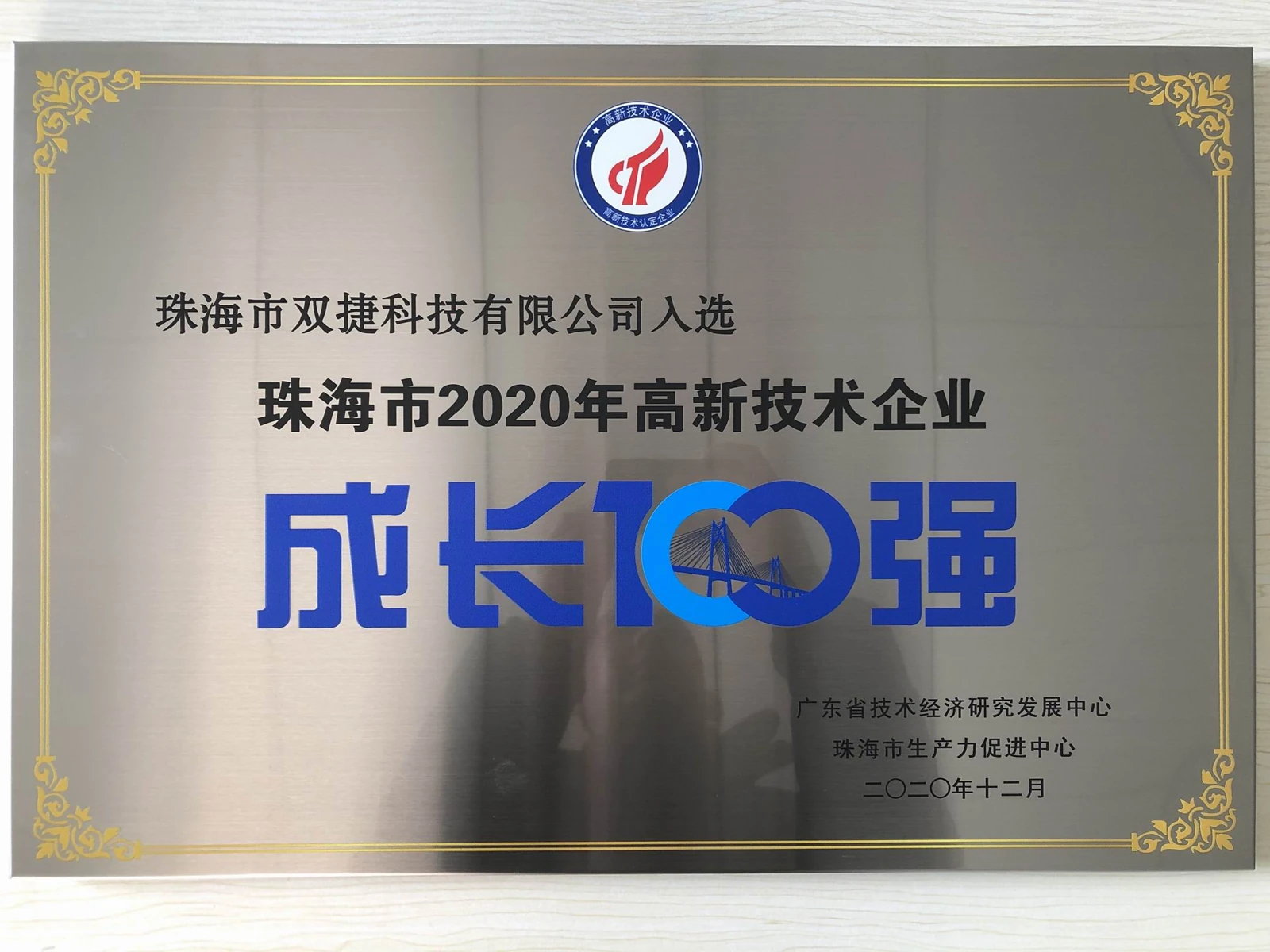珠海市 2020 年高新技术企业成长 100 强